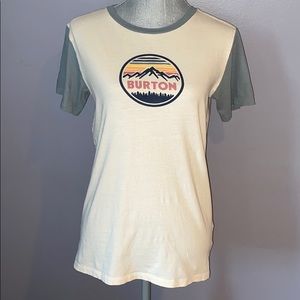 Woman's Burton Light Yellow/Blue T-Shirt XL